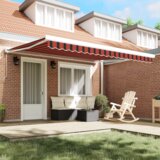 vidaXL Ručno uvlačiva tenda Narančasta i Smeđa 350x250 cm | shoptok.hr