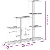  Stalak za cvijeće 94,5 x 25 x 88 cm bijeli metalni | shoptok.hr