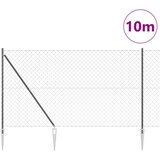  Zavareno žičano ograđivanje s bodljama 10 x 1,6 m Siva Mreža | Shoptok.si