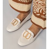 Gemre White women's moccasins with gold decoration Frada | Shoptok.si
