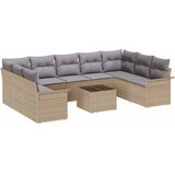  Sjedeća garnitura za vrt 10 kom. Crna poliratan Bež 289 x 187,5 x 69 cm | Shoptok.si