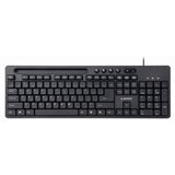 Gembird KB-UM-108 multimedijalna tastatura us layout black usb sa drzacem za telefon | ePonuda.com