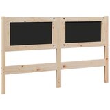  Tapecirani uzglavlje Smeđa 135 cm Masivni bor i tkanina | shoptok.hr