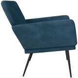  Klupa plava 108 x 79 x 79 cm baršunasta | shoptok.hr