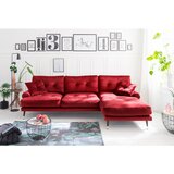 MID.YOU KOTNA SEDEŽNA GARNITURA, žamet temno rdeča | Shoptok.si