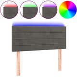  LED uzglavlje tamnosivo 80 x 5 x 78/88 cm baršunasto | shoptok.hr