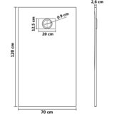  Kada za tuš SMC bijela 120 x 70 cm | shoptok.hr