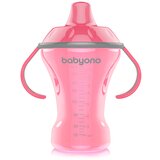 BabyOno Neprolijevajuća čaša Natural, roza | shoptok.hr