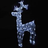  Ukrasni božićni sobovi s 90 LED žarulja 60x16x100 cm akrilni | shoptok.hr