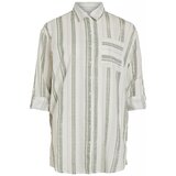Vila Topi & Bluze Shirt Etni New Long - Cloud Dancer Bež | Shoptok.si