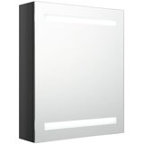 Maison Chic LED Kopalniška omarica - Kopalniški kabinet z ogledalom sijoče črna 50x14x60 cm, (21794833) | Shoptok.si