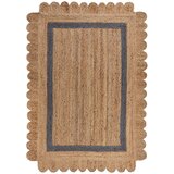 Flair Rugs Siva/naravna ročno tkana preproga iz jute 120x170 cm Grace Grey – Cene