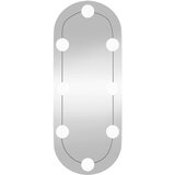  Zidno ogledalo s LED svjetlima 20 x 50 cm stakleno ovalno | shoptok.hr