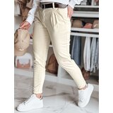 DStreet Spodnie damskie chinosy z paskiem MODELA jasnobeżowe | shoptok.hr