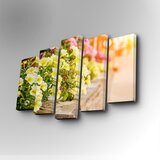Wallity 5PUC-064 multicolor decorative canvas painting (5 pieces)