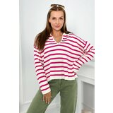 Kesi Striped fuchsia sweater Cene