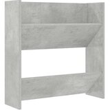  Zidni ormarić za cipele siva boja betona 60 x 18 x 60 cm drveni | shoptok.hr