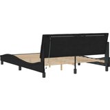 Okvir kreveta s LED svjetlima crni 160 x 200 cm baršunasti | shoptok.hr