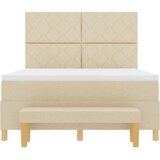  Krevet s opruga kutije s jastukom Krema 200 x 140 cm tkanina | shoptok.hr