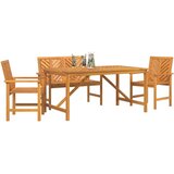  Vrtni set za objed 4 pcs Smeđa Čvrsto drvo akacije | shoptok.hr