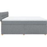  Krevet s oprugama i madracem svjetlosivi 200 x 200cm od tkanine | shoptok.hr
