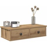 vidaXL Stenska polica s predali artisan hrast 60x28x15 cm inž. les Cene