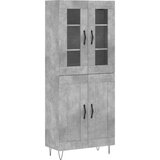  Visoka komoda siva betona 69 5x34x180 cm od konstruiranog drva | shoptok.hr