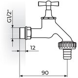 Rosan ispusni (baštenski) ventil sa metalnim holenderom 1/2" | Eponuda.com