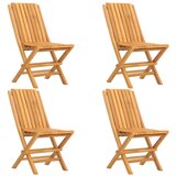 Maison Chic Zložljivi Vrtni Stoli - Stol za vrti 4 kosa 47x47x89 cm trdna tikovina JS2826, (21876342) Cene