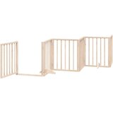  Vrata za pse s vratašcima 15 panela sklopiva 750 cm drvo topole | shoptok.hr