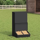 vidaXL Hranilica za svinje Crna 55 x 51 x 91.5 cm Hladno valjani čelik | shoptok.hr