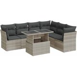  7-dijelni set vrtnih sofa svjetlosivi od poliratana | shoptok.hr