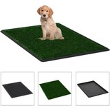 vidaXL Toalet za ljubimce s pladnjem i travom zeleni 76 x 51 x 3 cm | shoptok.hr