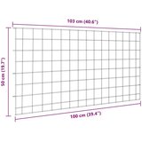 vidaXL Komplet ograje za ribnik 5 pcs Zelena 100 x 50 cm Jeklo | Shoptok.si