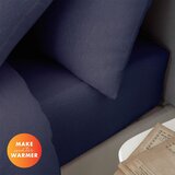 Catherine Lansfield Temno modra napenjalna flanelna rjuha 150x200 cm Brushed – | Shoptok.si