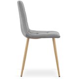 KARA stolica - svijetlosivi baršun / noge od hrasta x 2 | shoptok.hr