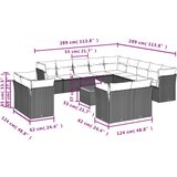  14-dijelni set vrtnih sofa s jastucima poliratan Bež | shoptok.hr