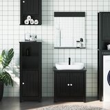  3-dijelni set kupaonskog namještaja BERG crni masivna borovina | shoptok.hr
