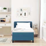 s opruga kutije Tamno plava 90 x 200 cm Baršun | shoptok.hr