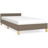 vidaXL Posteljni okvir z vzglavjem taupe 90x200 cm blago | Shoptok.si
