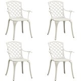  5-dijelni bistro set od lijevanog aluminija bijeli | shoptok.hr