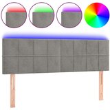  Posteljno vzglavje svetlo sivo 144x5x78/88 cm žamet, (20736651) | Shoptok.si