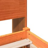 vidaXL Knjižna postelja brez vzmetnice vošč. rjava 200x200cm trden les | Shoptok.si
