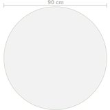 vidaXL Zaštita za stol prozirna Ø 90 cm 2 mm PVC | shoptok.hr