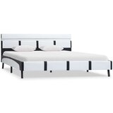  Posteljni okvir LED belo umetno usnje 120x200 cm | Shoptok.si