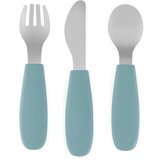 Petite&Mars take&match stainless steel cutlery set pribor za otroke frosted sky 12m+ 3 kos | Shoptok.si
