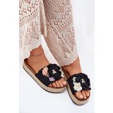 Boto Women's Sandals With Flowers Platform With Braiding Black Zenvanis | ePonuda.com