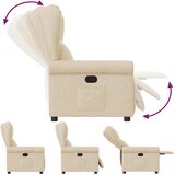  Naslonjač od tkanine krem | shoptok.hr