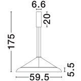 Nova Luce Mat bijela LED viseća svjetiljka aluminijska sa sjenilom od akrilnog stakla ø 60 cm Mantle – | shoptok.hr