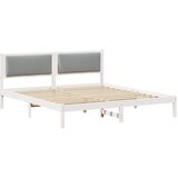  Krevetna konstrukcija s uzglavljem Svijetlo siva 180 x 200 cm | shoptok.hr